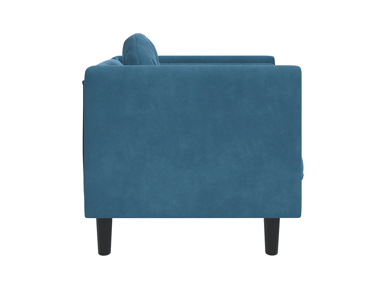 Fauteuil avec coussin bleu velours