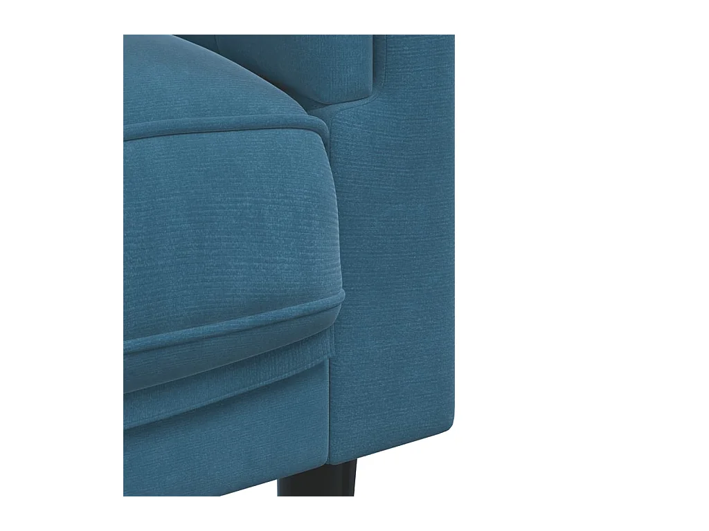 Fauteuil avec coussin bleu velours