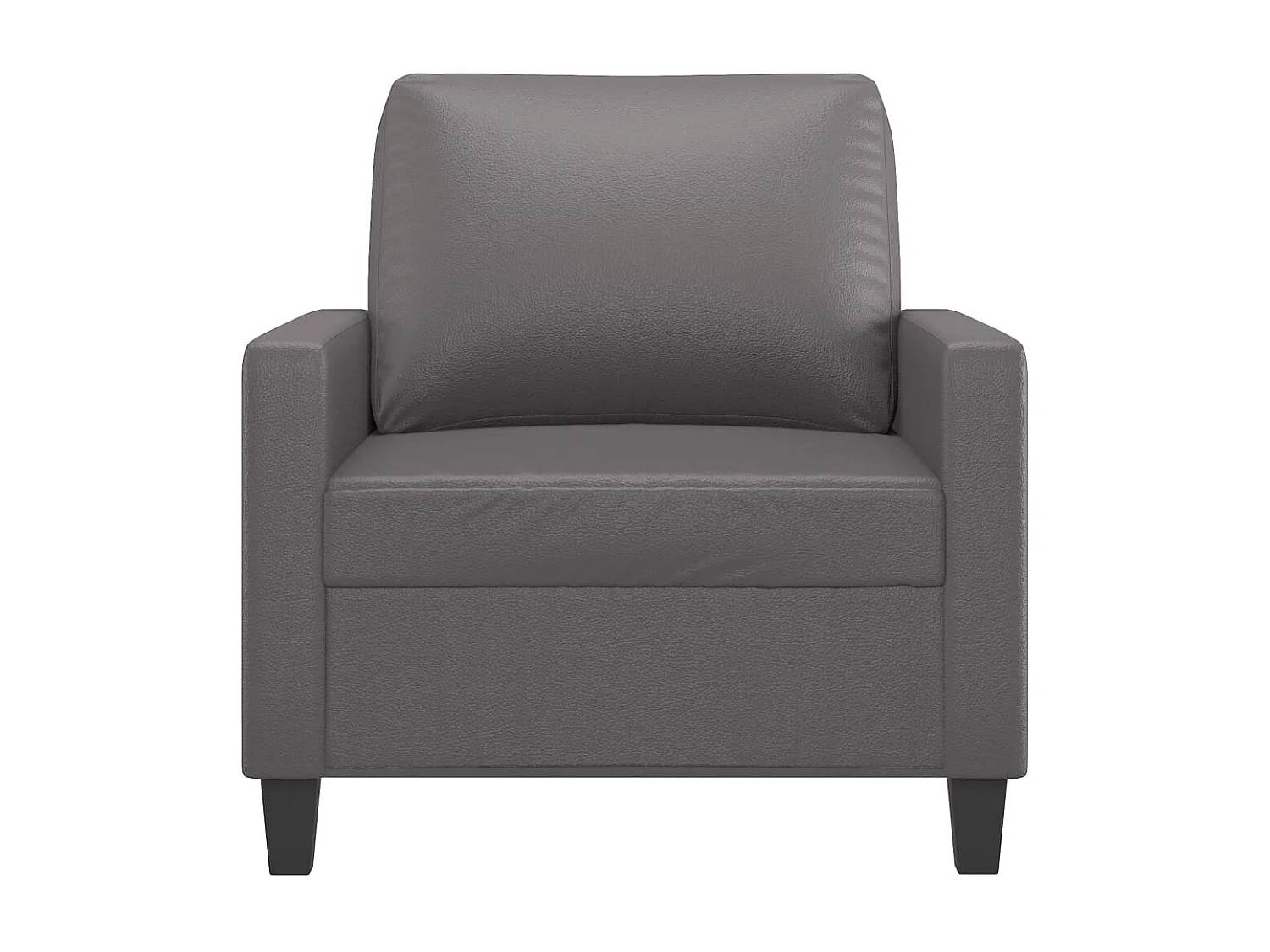 Fauteuil Gris 60 cm Similicuir
