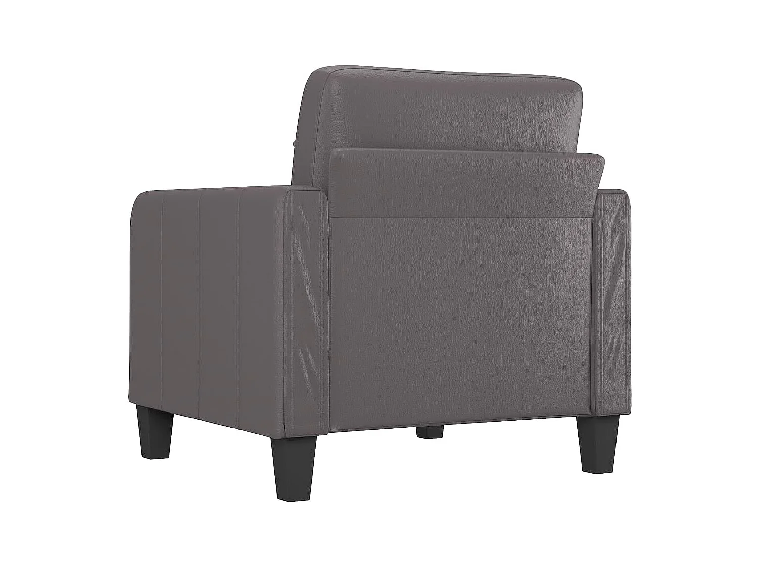 Fauteuil Gris 60 cm Similicuir