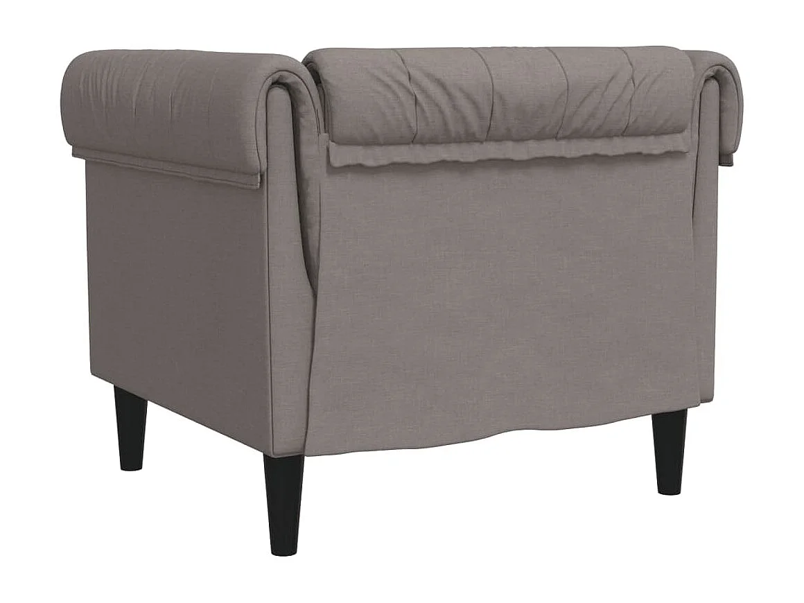 Fauteuil Chesterfield-stijl stof taupe