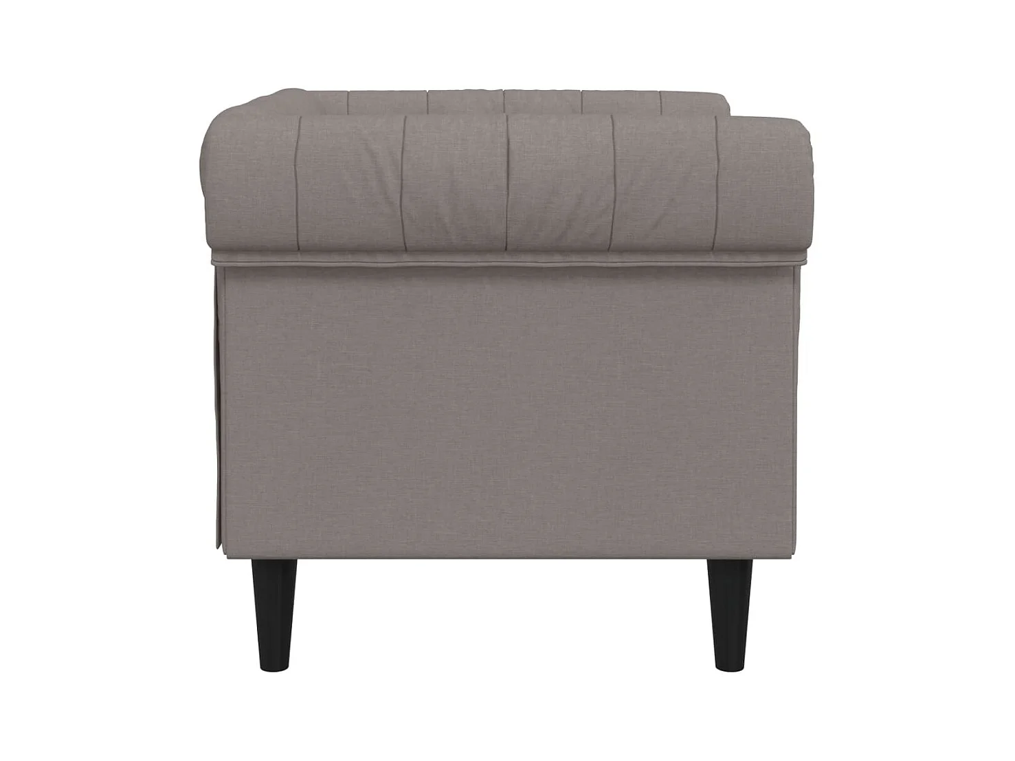 Fauteuil Chesterfield taupe tissu