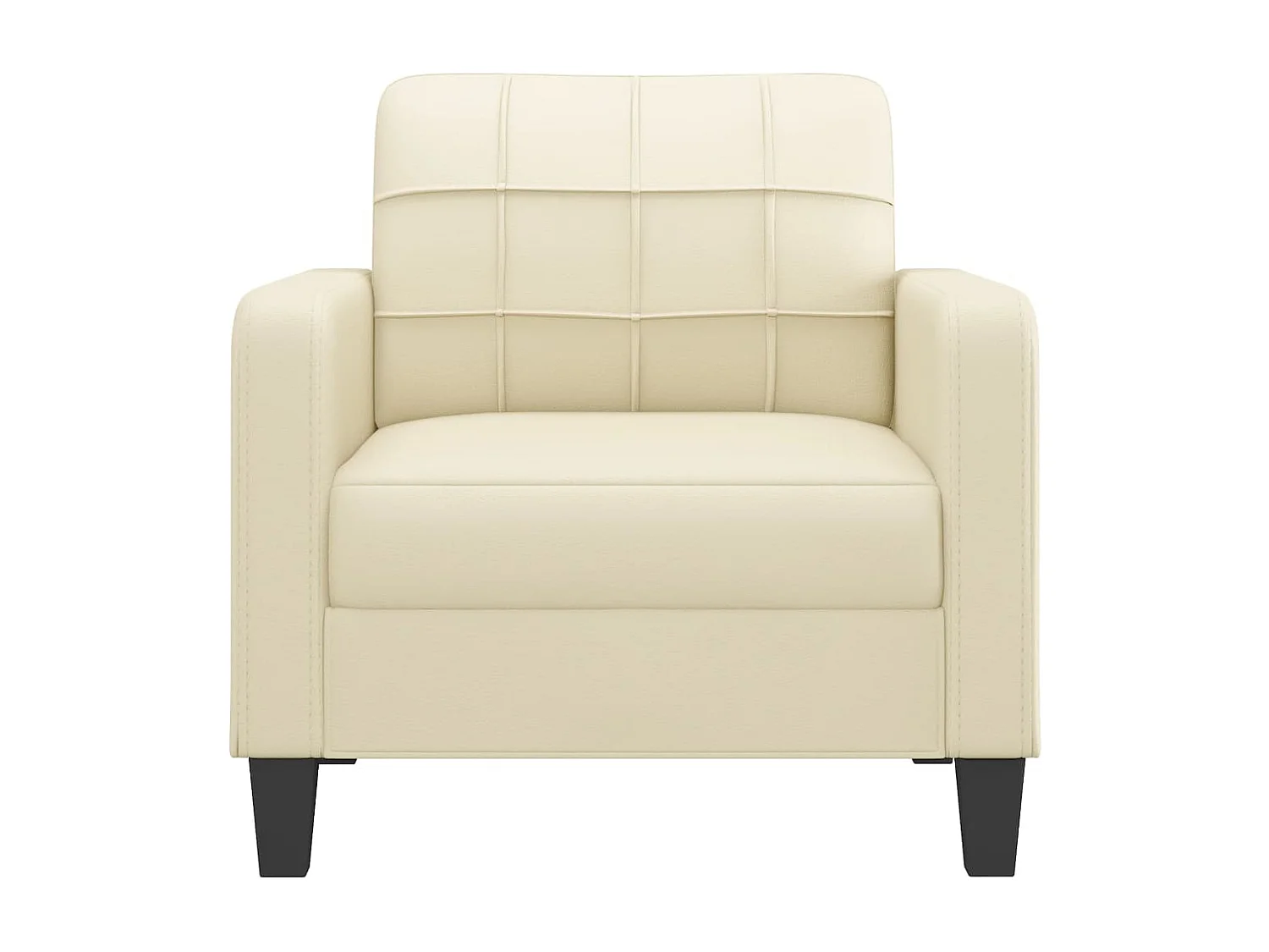 Fauteuil Crème 60 cm Similicuir