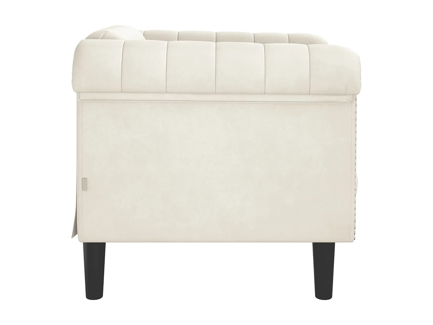 Fauteuil crème velours