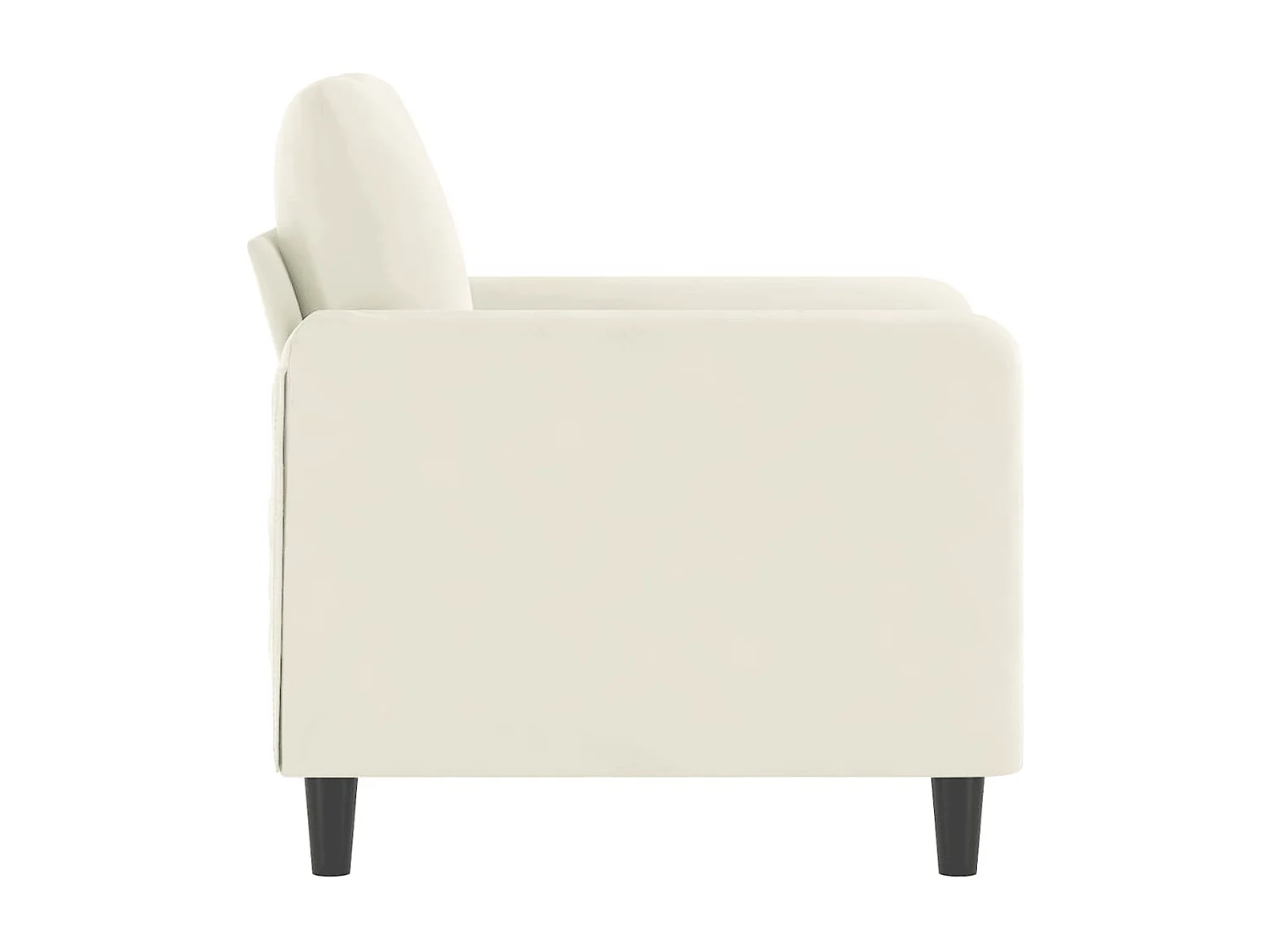 Fauteuil Crème 60 cm Velours