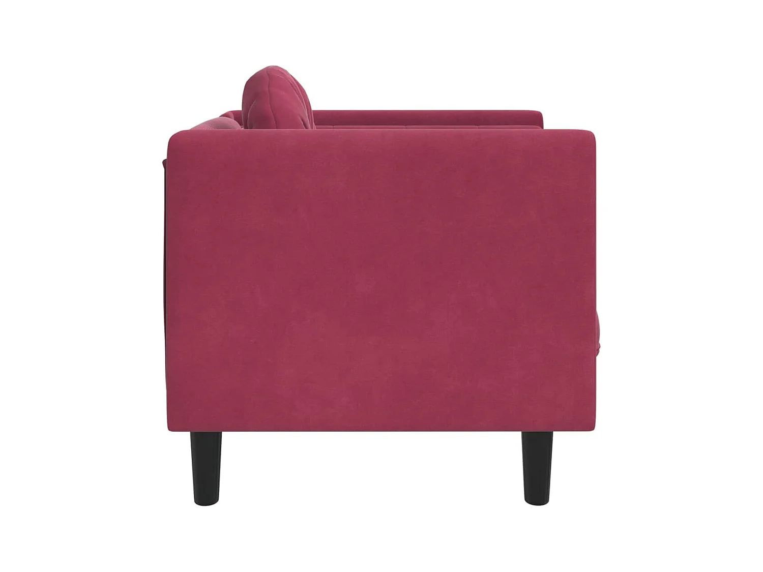 Fauteuil avec coussin rouge bordeaux velours