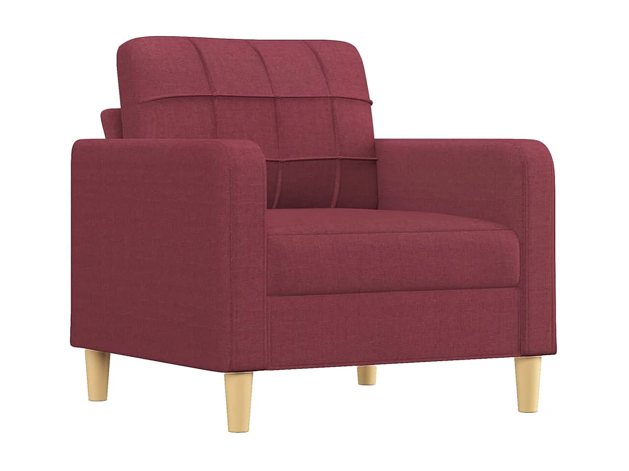 Fauteuil avec repose-pied Rouge bordeaux 60 cm Tissu