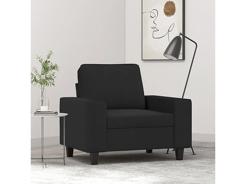 Sillón de tela negro 60 cm
