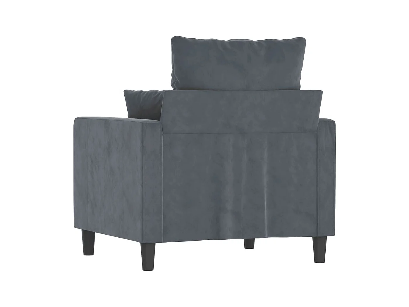 Fauteuil Gris foncé 60 cm Velours