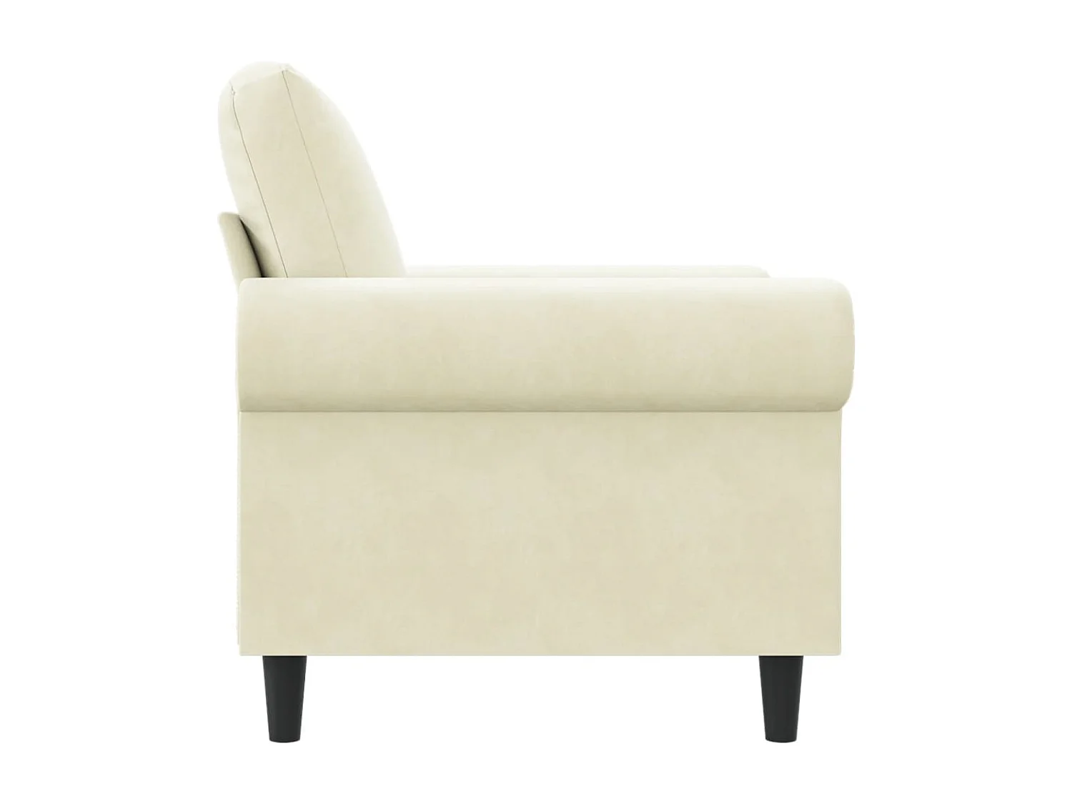 Fauteuil Crème 60 cm Velours