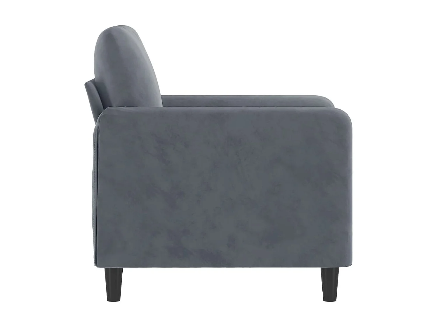 Fauteuil Gris foncé 60 cm Velours