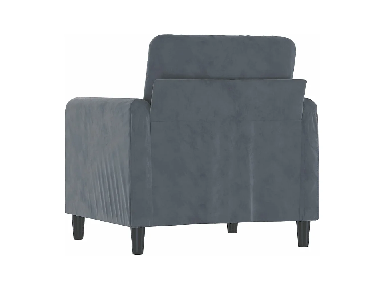 Fauteuil Gris foncé 60 cm Velours