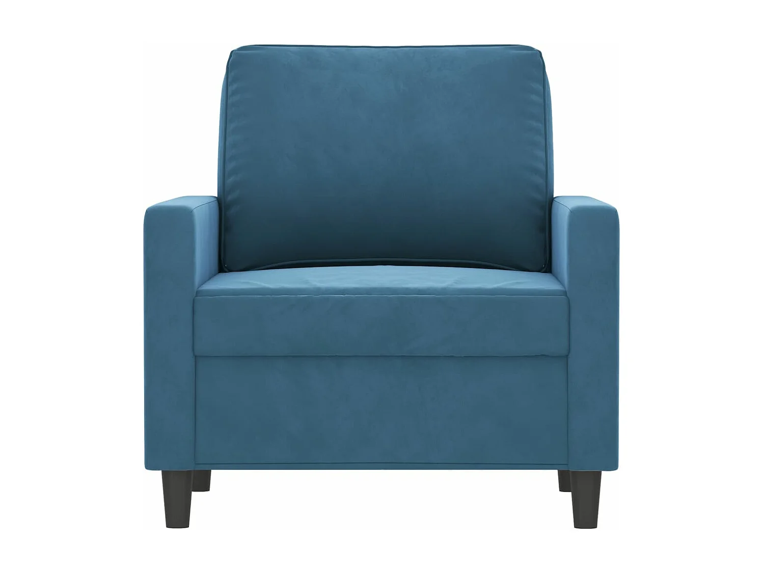 Fauteuil 60 cm fluweel blauw