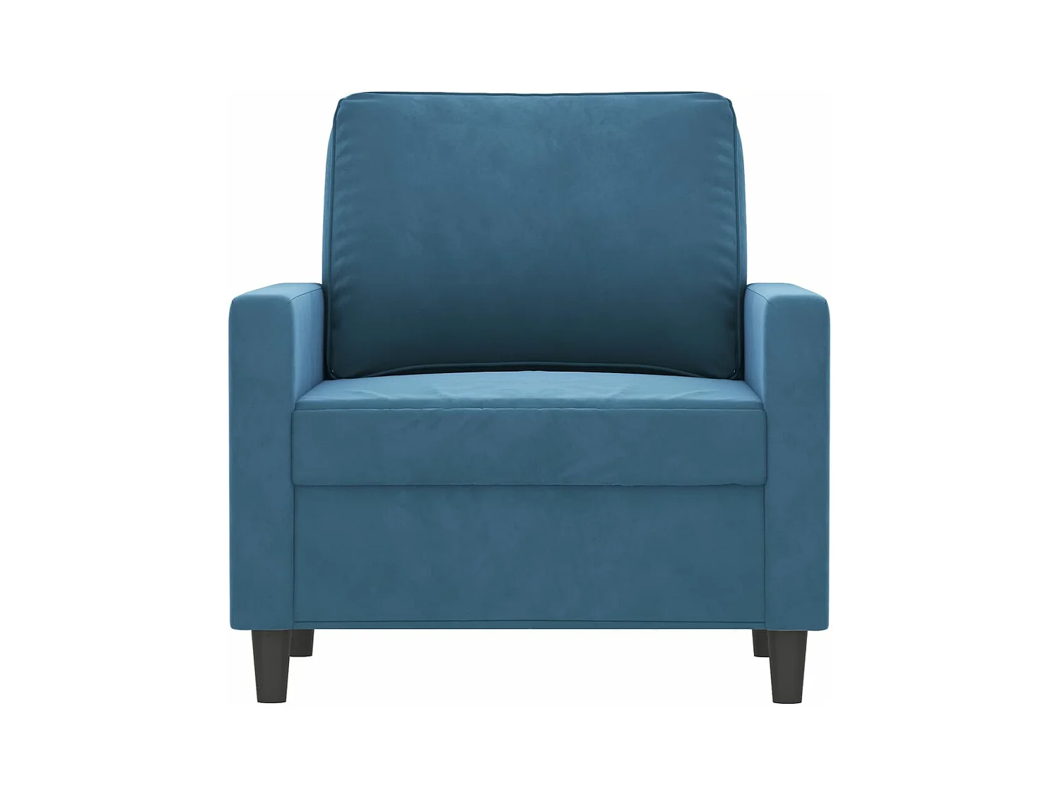 Fauteuil Bleu 60 cm Velours