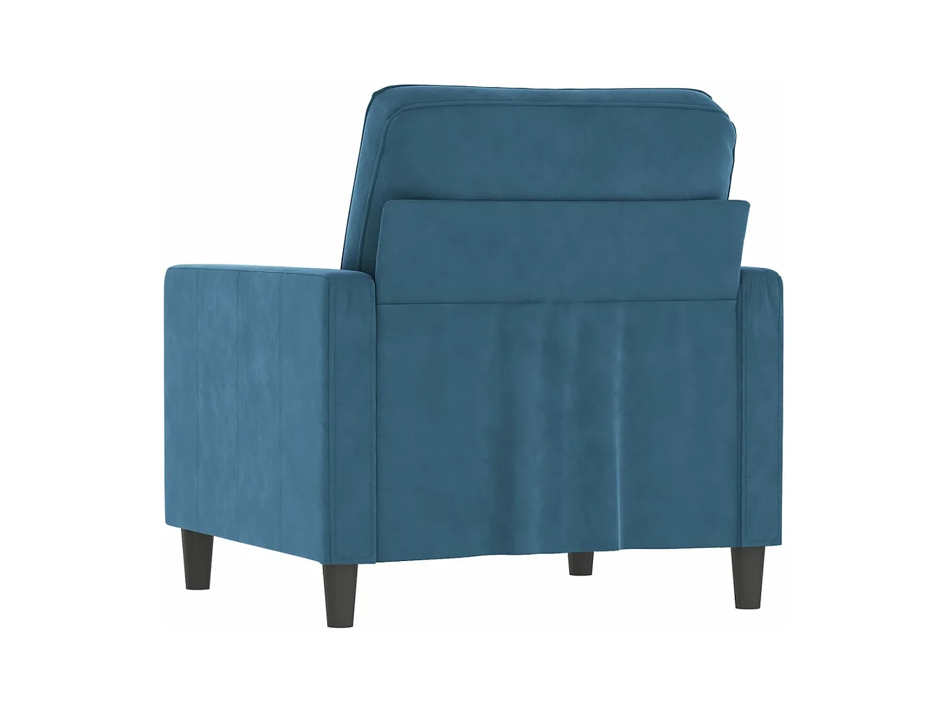 Fauteuil Bleu 60 cm Velours