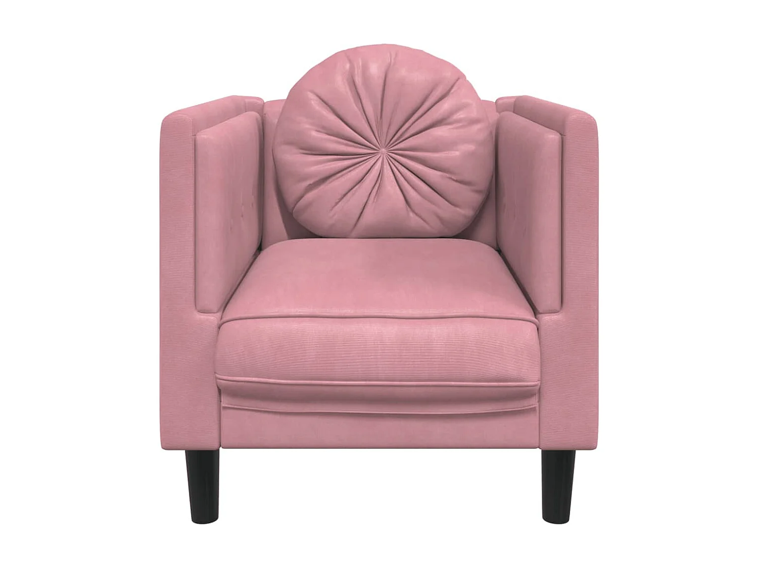 Fauteuil avec coussin rose velours