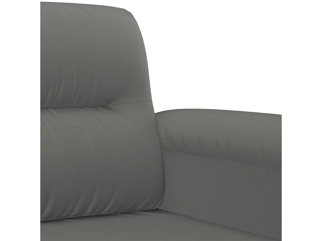 Fauteuil gris foncé 60 cm tissu microfibre