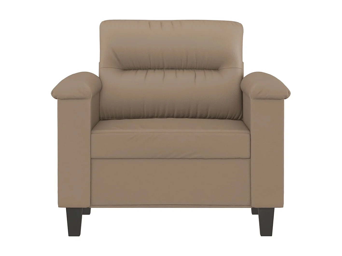 Fauteuil 60 cm kunstleer cappuccinokleurig