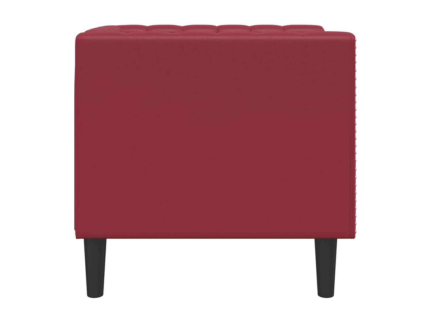 Fauteuil Chesterfield rouge bordeaux similicuir