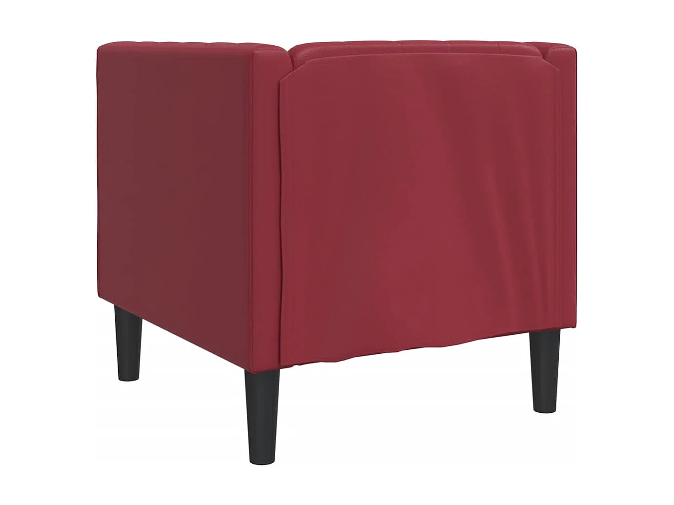 Fauteuil Chesterfield rouge bordeaux similicuir