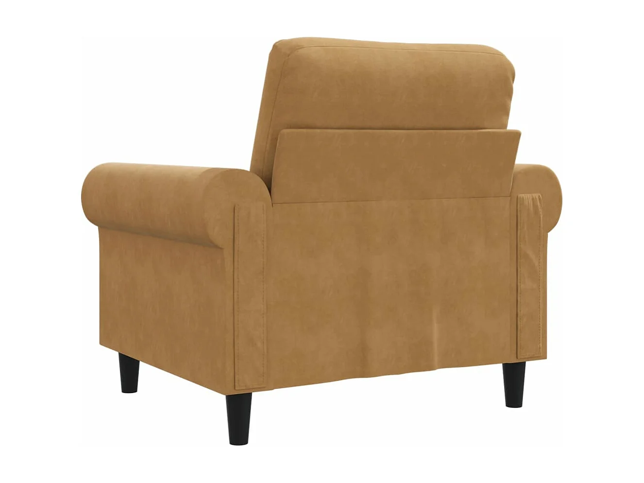 Fauteuil Marron 60 cm Velours