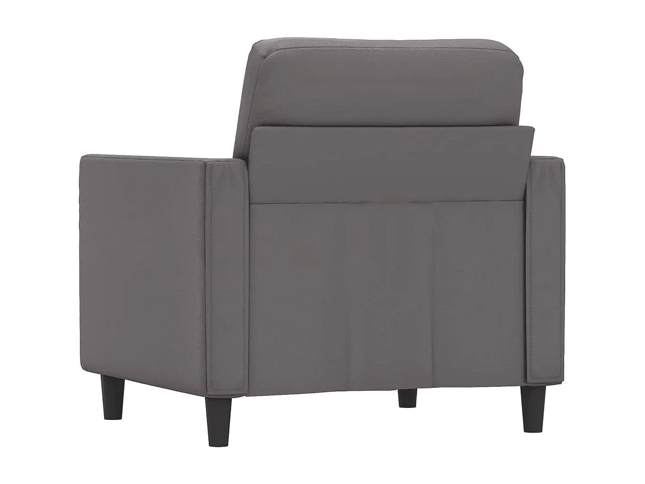 Fauteuil Gris 60 cm Similicuir