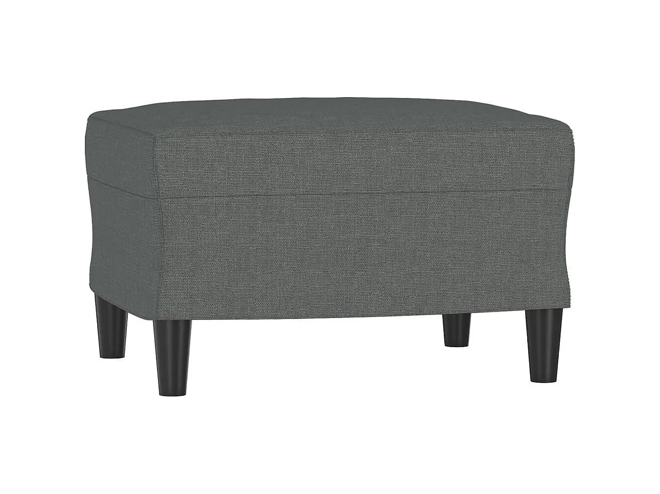 Poltrona com apoio de pés 60 cm tecido cinzento-escuro