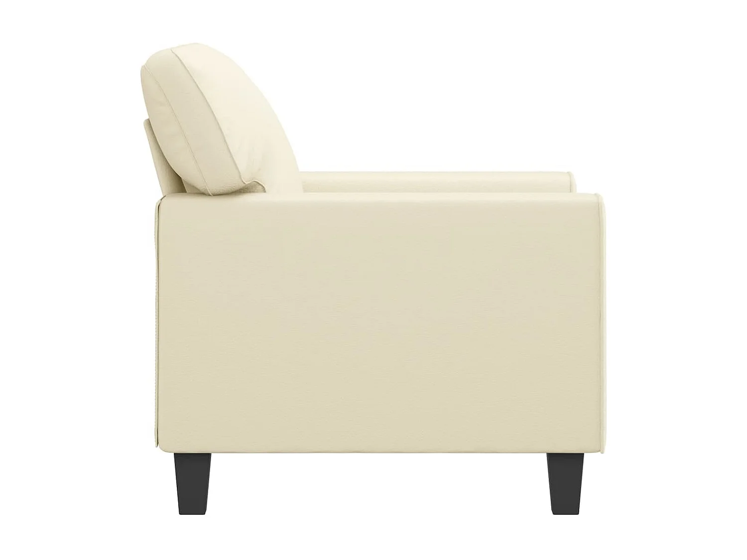 Fauteuil 60 cm kunstleer crèmekleurig