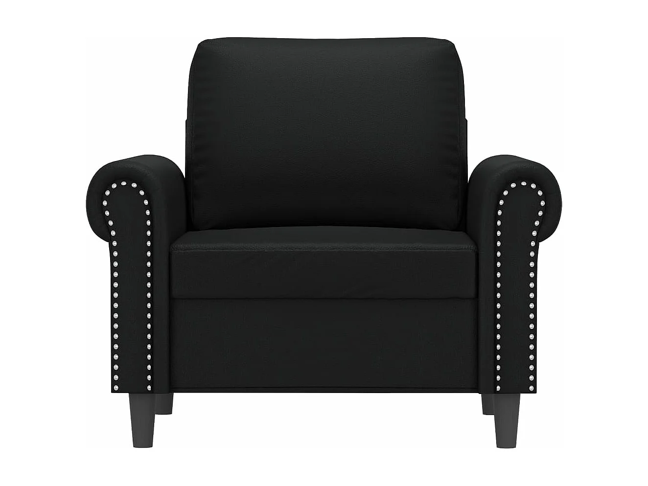 Fauteuil Noir 60 cm Similicuir