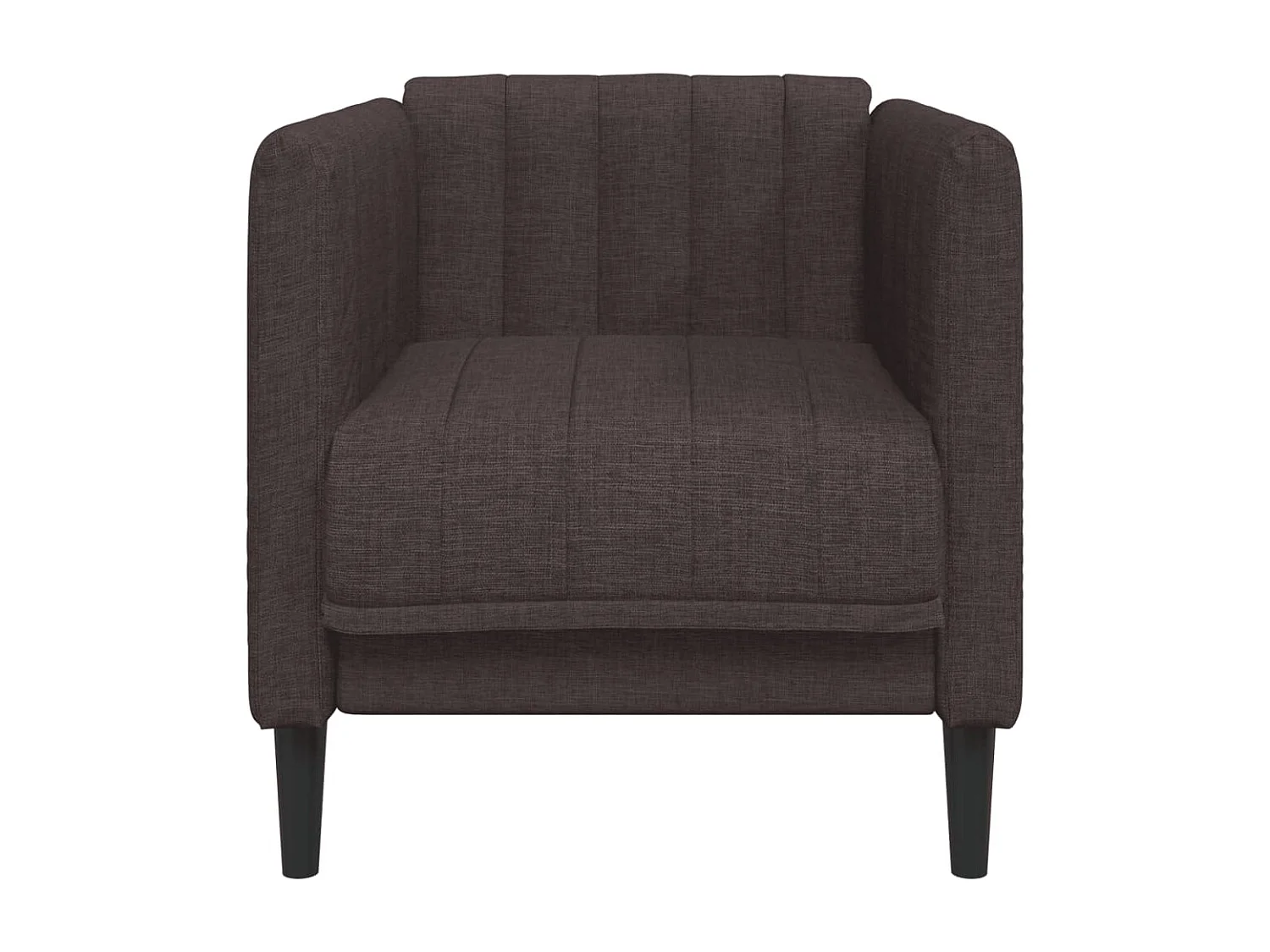 Fauteuil stof donkerbruin