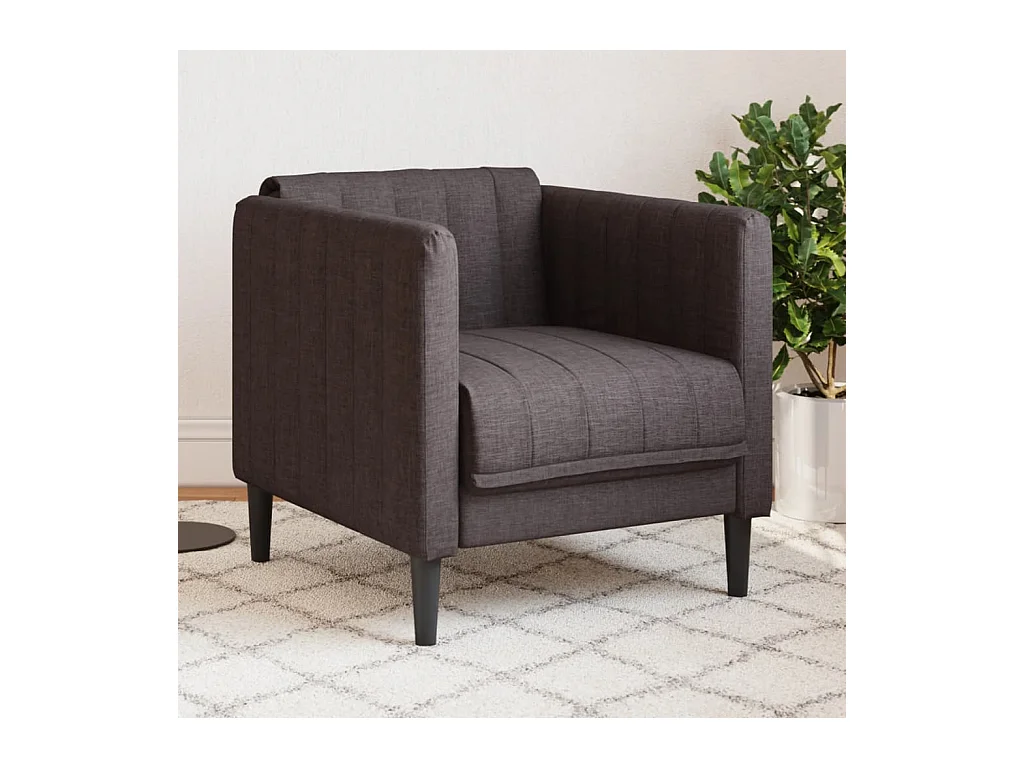 Fauteuil marron foncé tissu