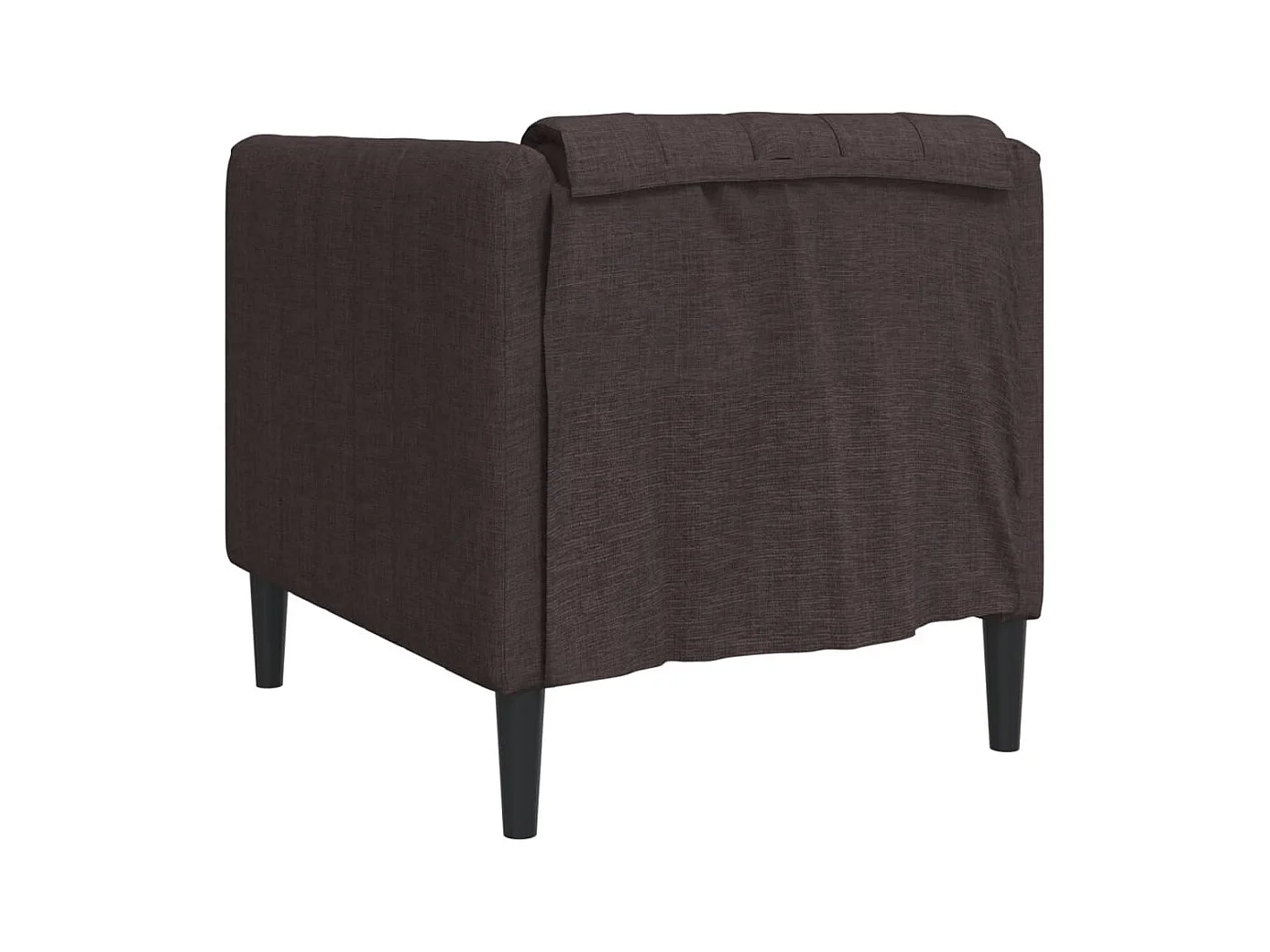 Fauteuil marron foncé tissu