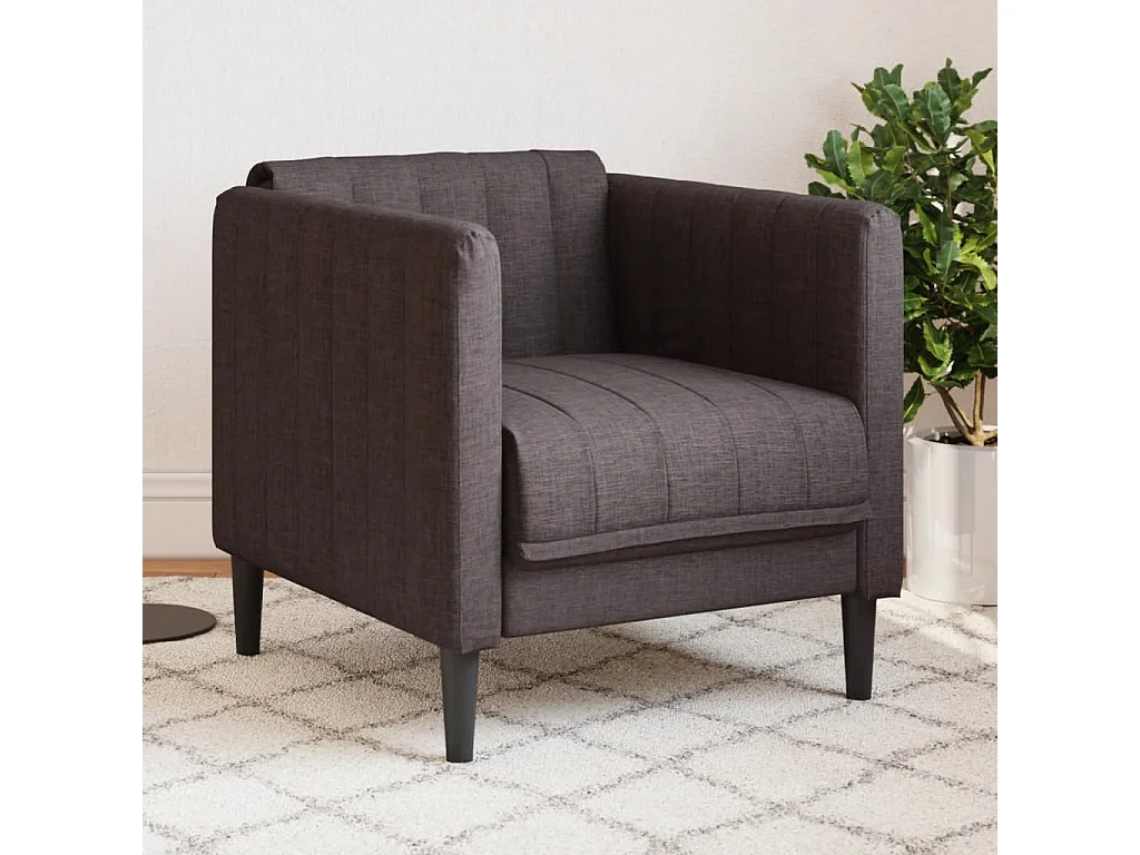 Fauteuil marron foncé tissu