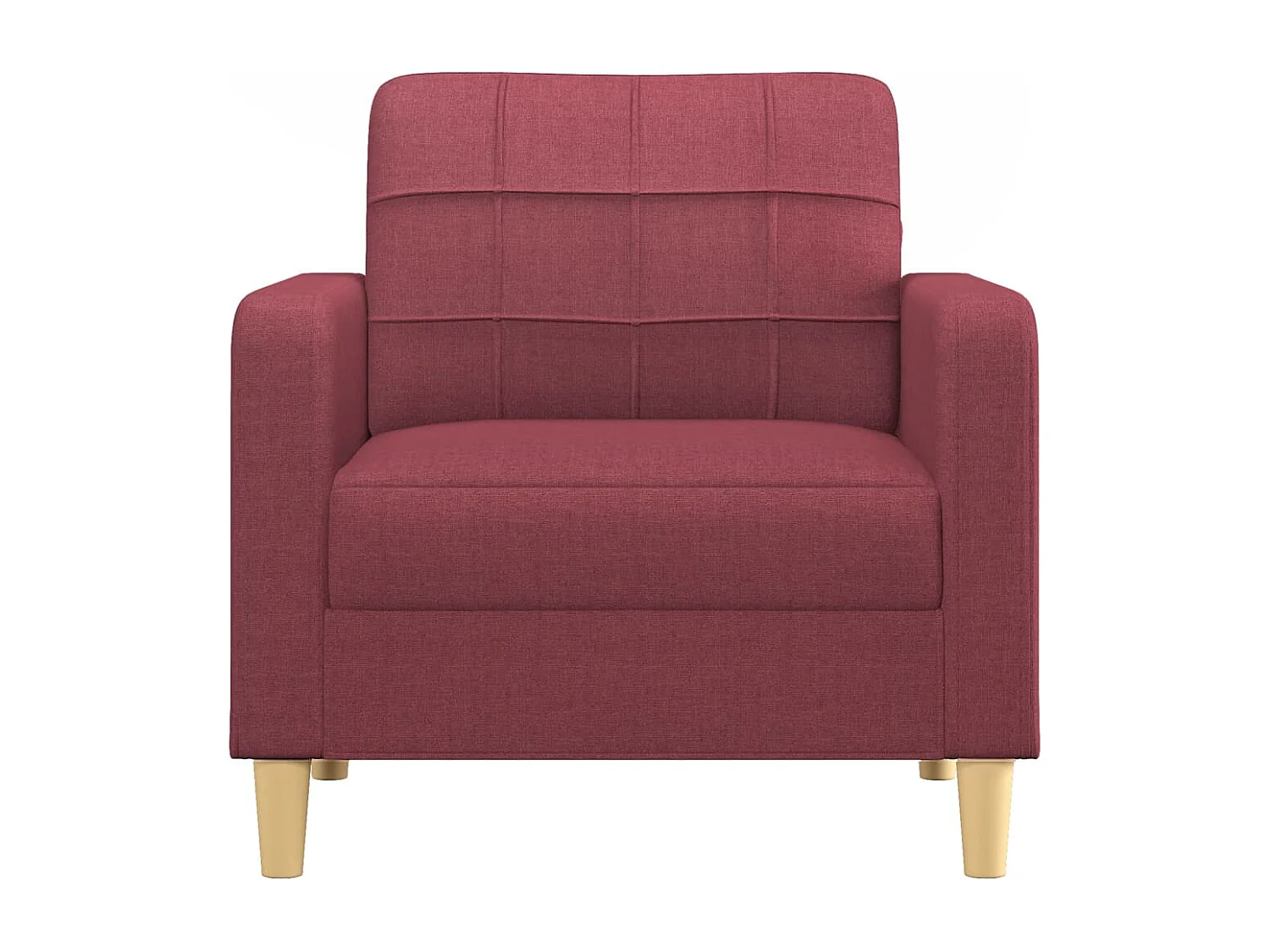 Fauteuil Rouge bordeaux 60 cm Tissu