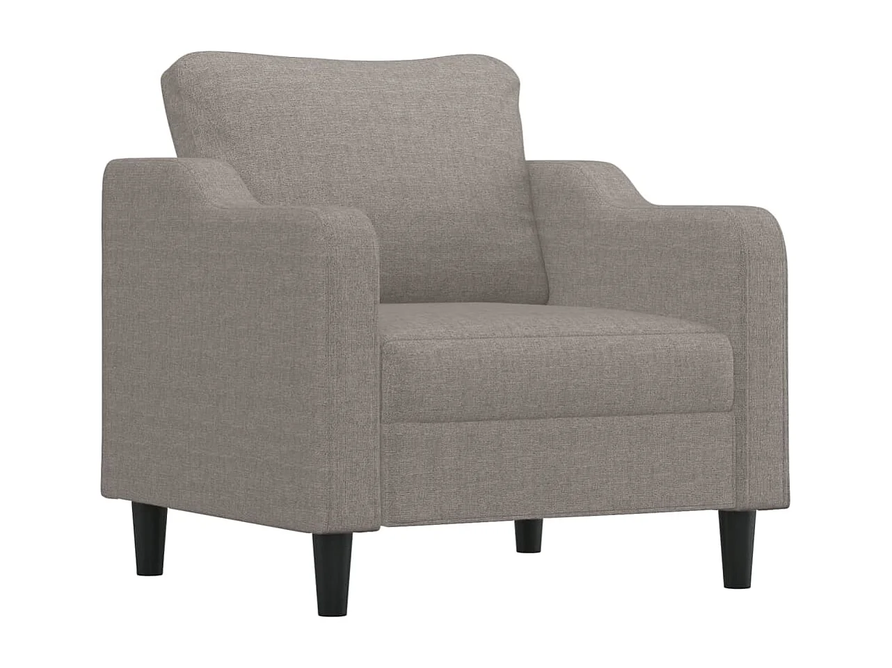 Fauteuil avec repose-pied Taupe 60 cm Tissu