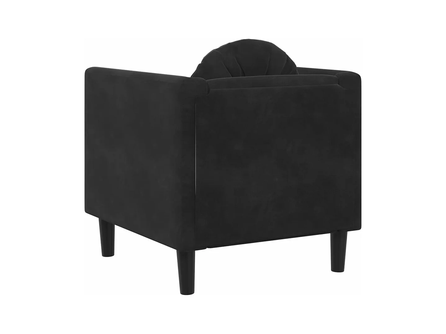 Fauteuil avec coussin noir velours