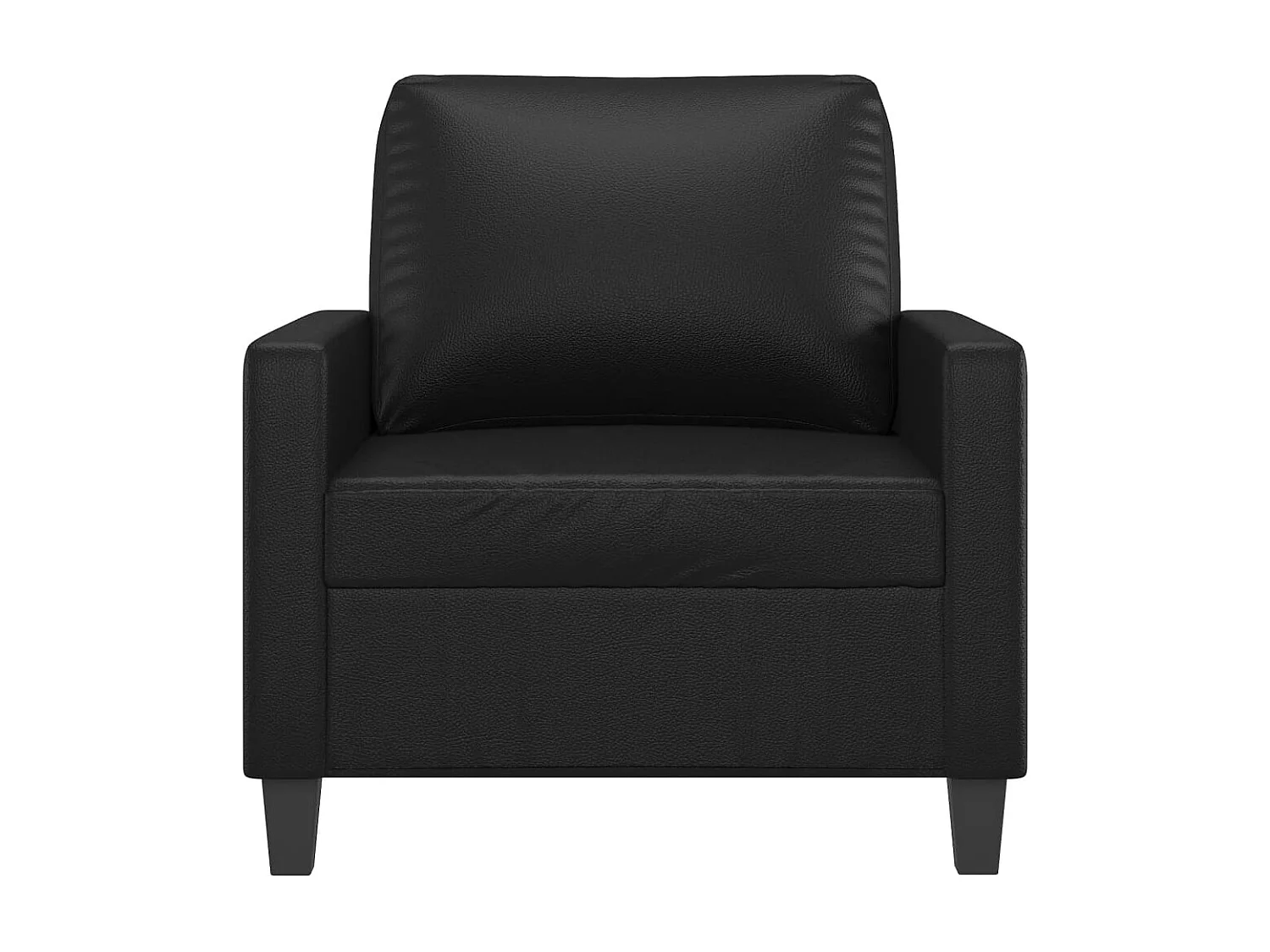 Fauteuil Noir 60 cm Similicuir