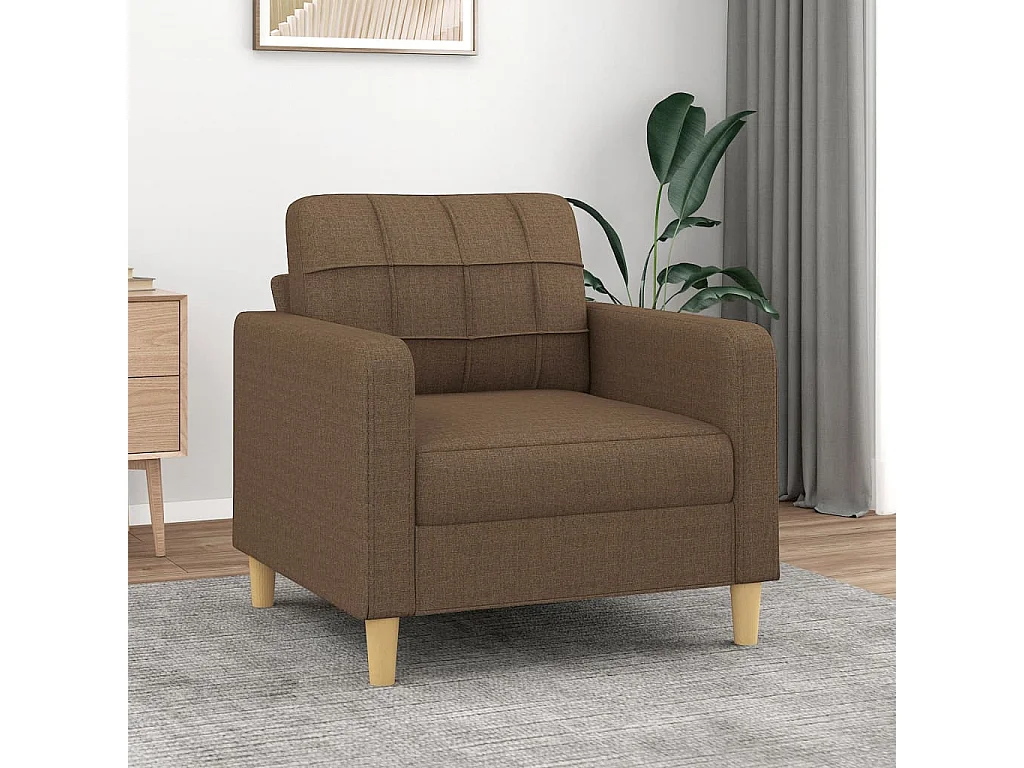 Fauteuil Marron 60 cm Tissu