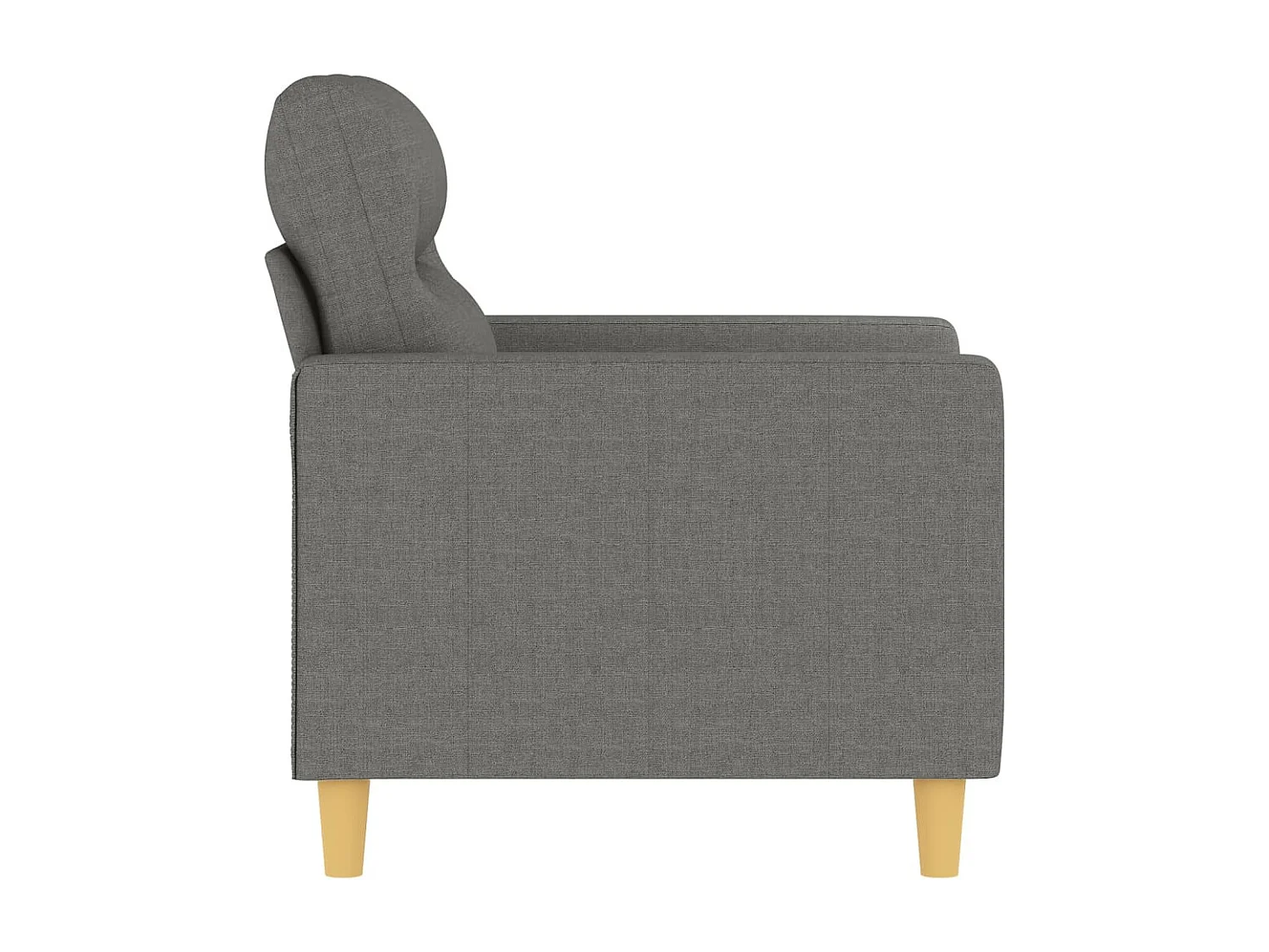 Fauteuil Gris foncé 60 cm Tissu