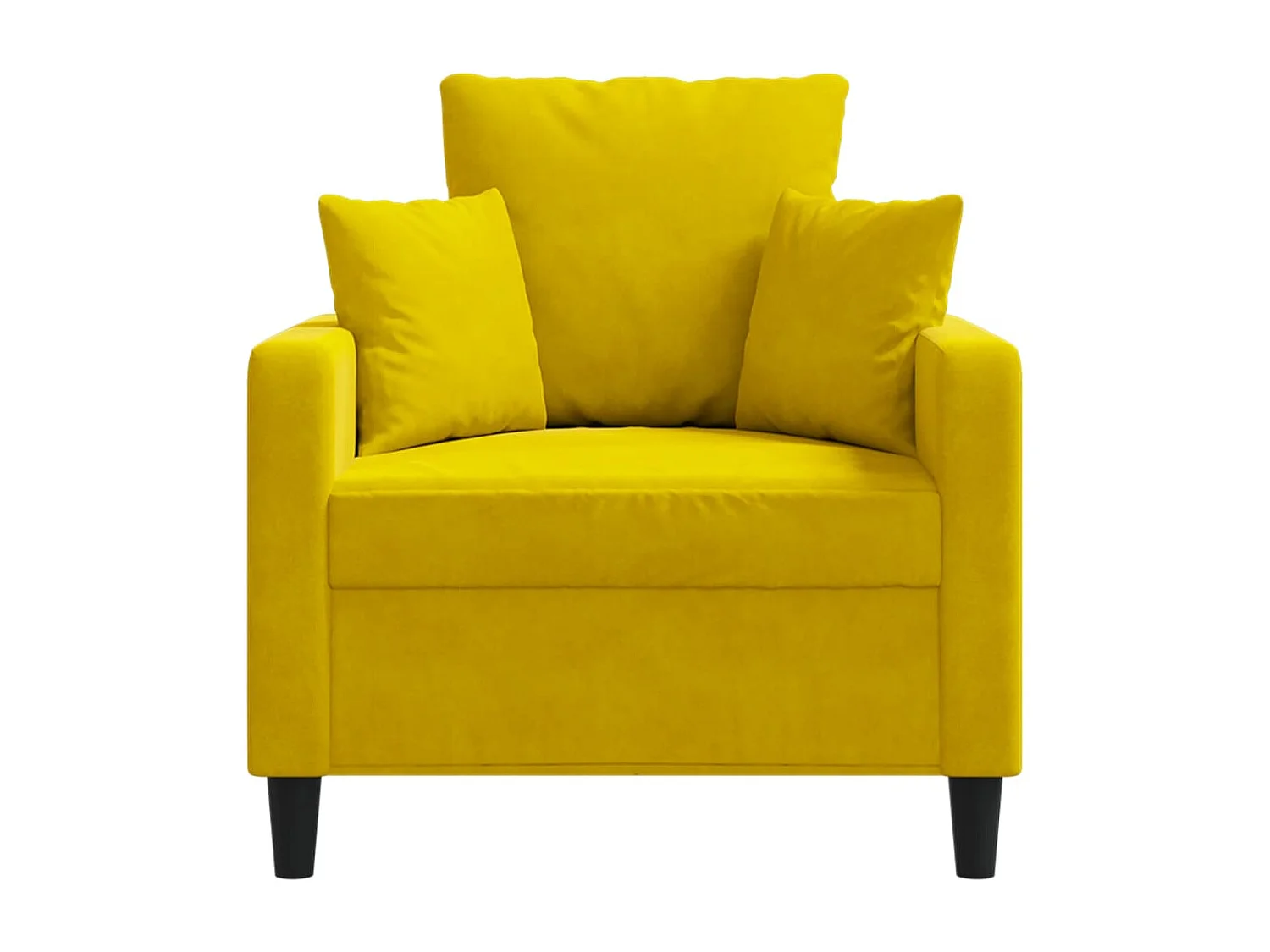 Fauteuil Jaune 60 cm Velours