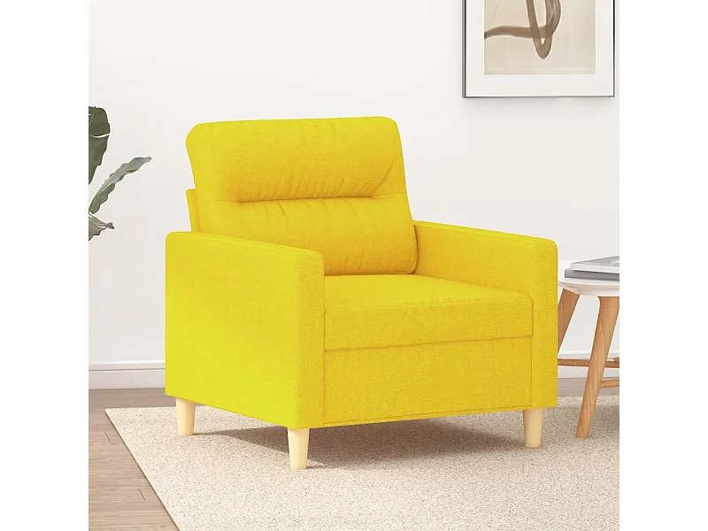 Fauteuil 60 cm stof lichtgeel