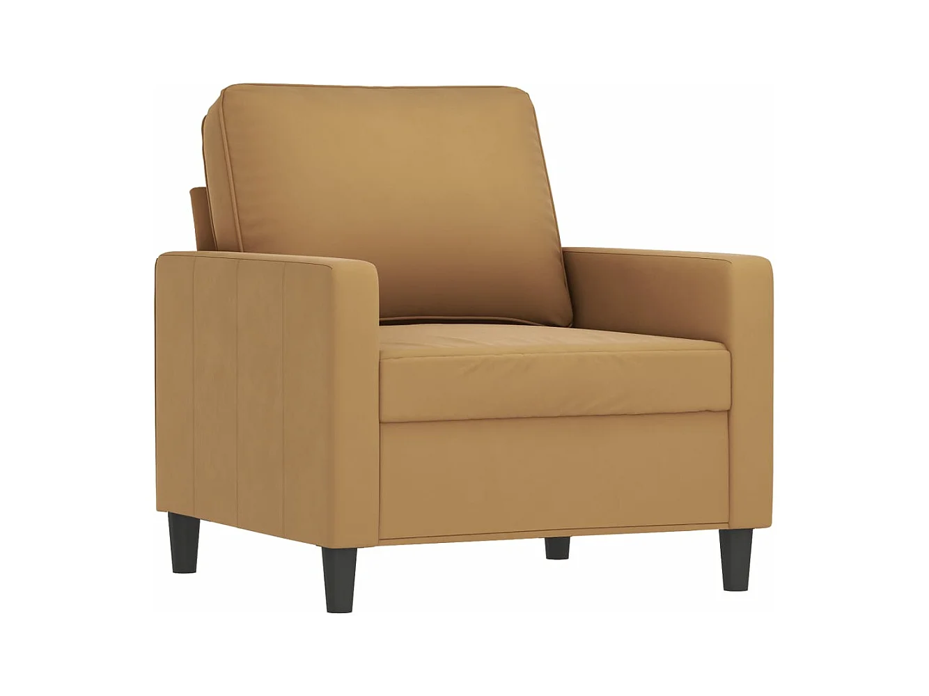Fauteuil avec repose-pied Marron 60 cm Velours