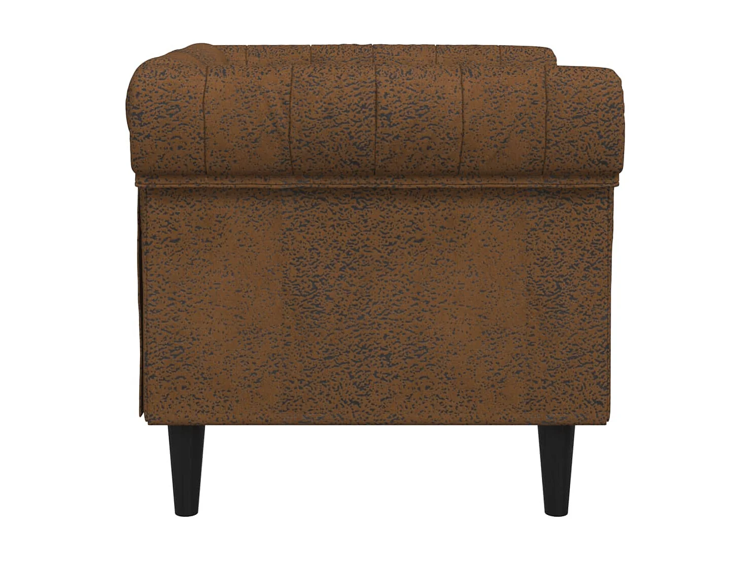 Fauteuil Chesterfield-stijl stof bruin