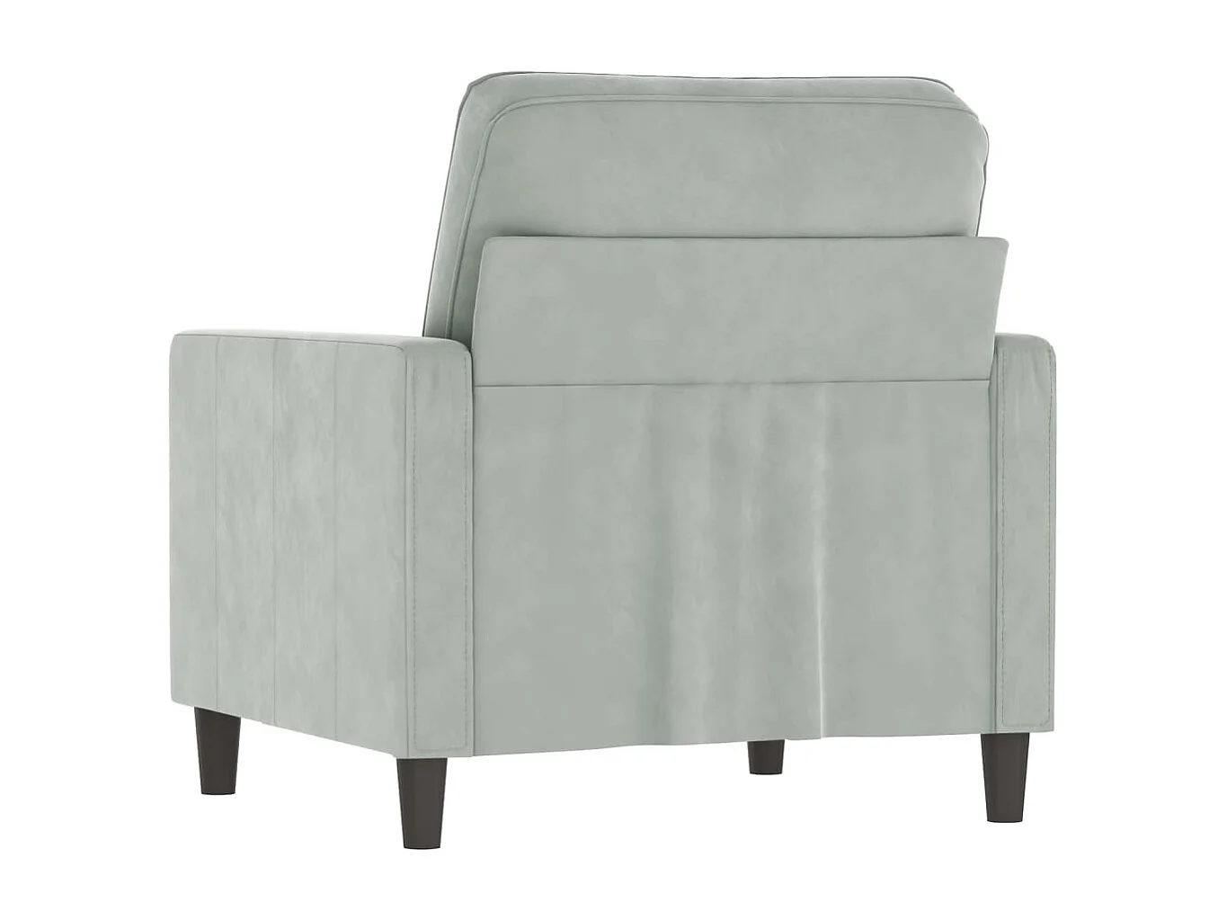 Fauteuil Gris clair 60 cm Velours