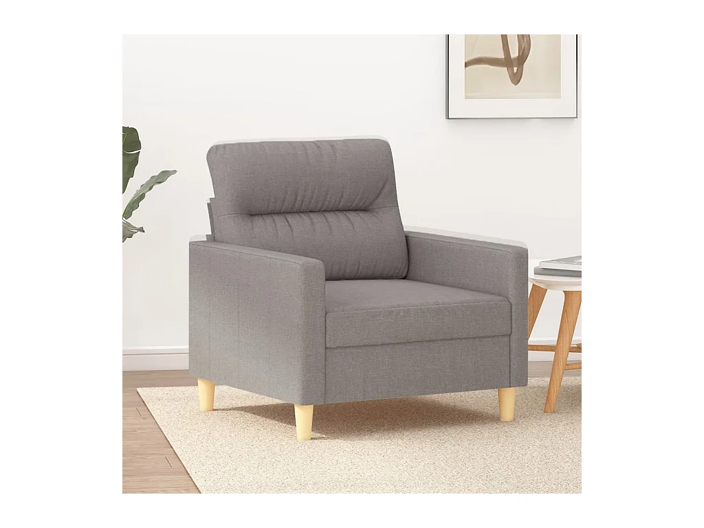 Sillón de tela gris taupé 60 cm