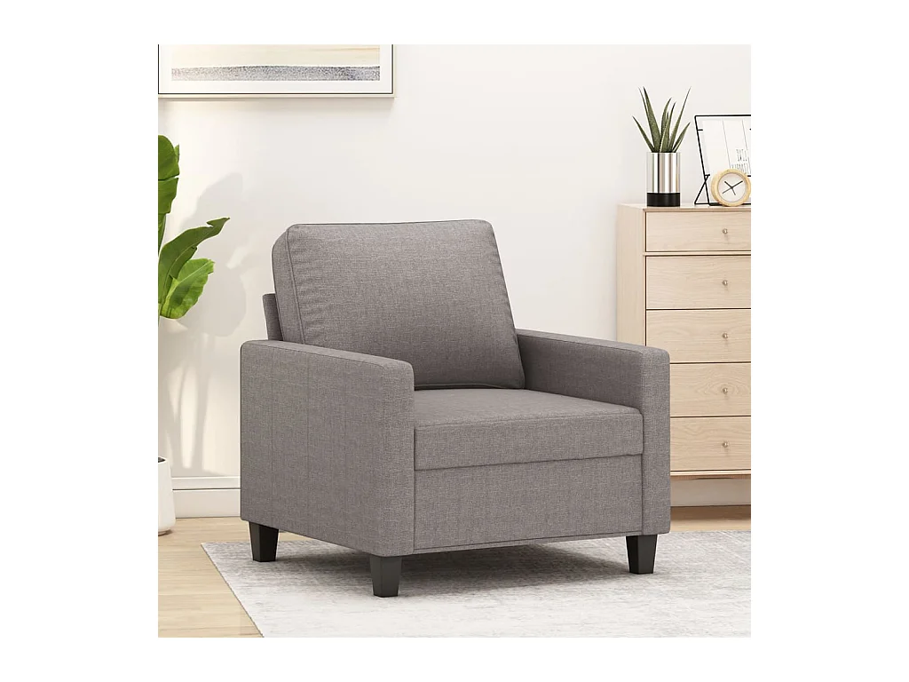 Sillón de tela gris taupé 60 cm
