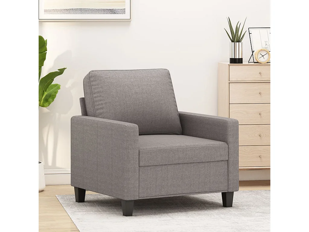Fauteuil Taupe 60 cm Tissu