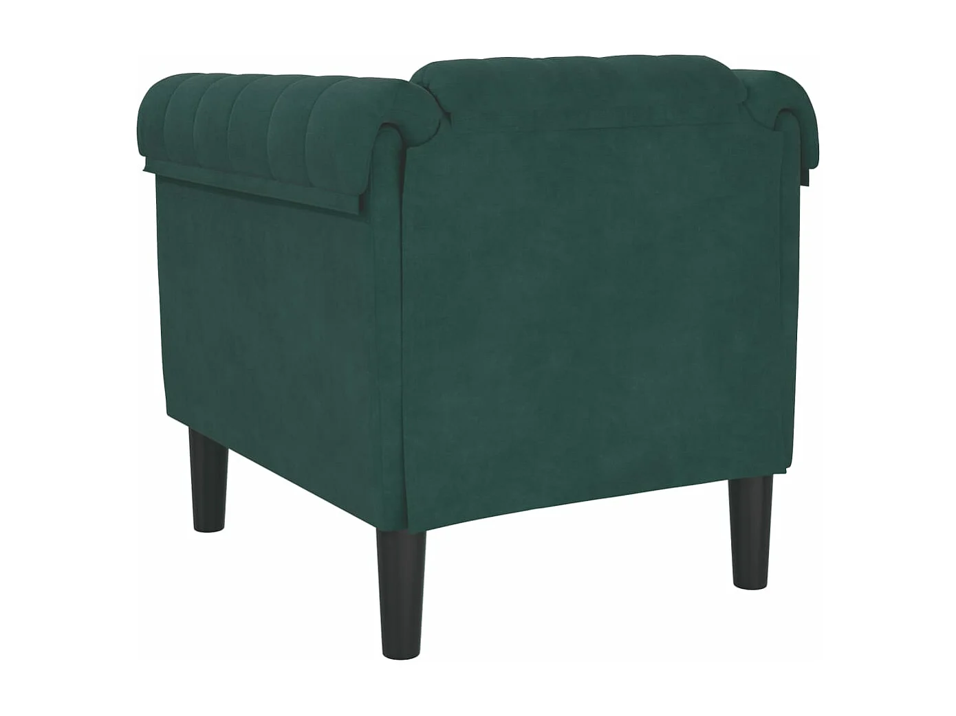 Fauteuil vert foncé velours