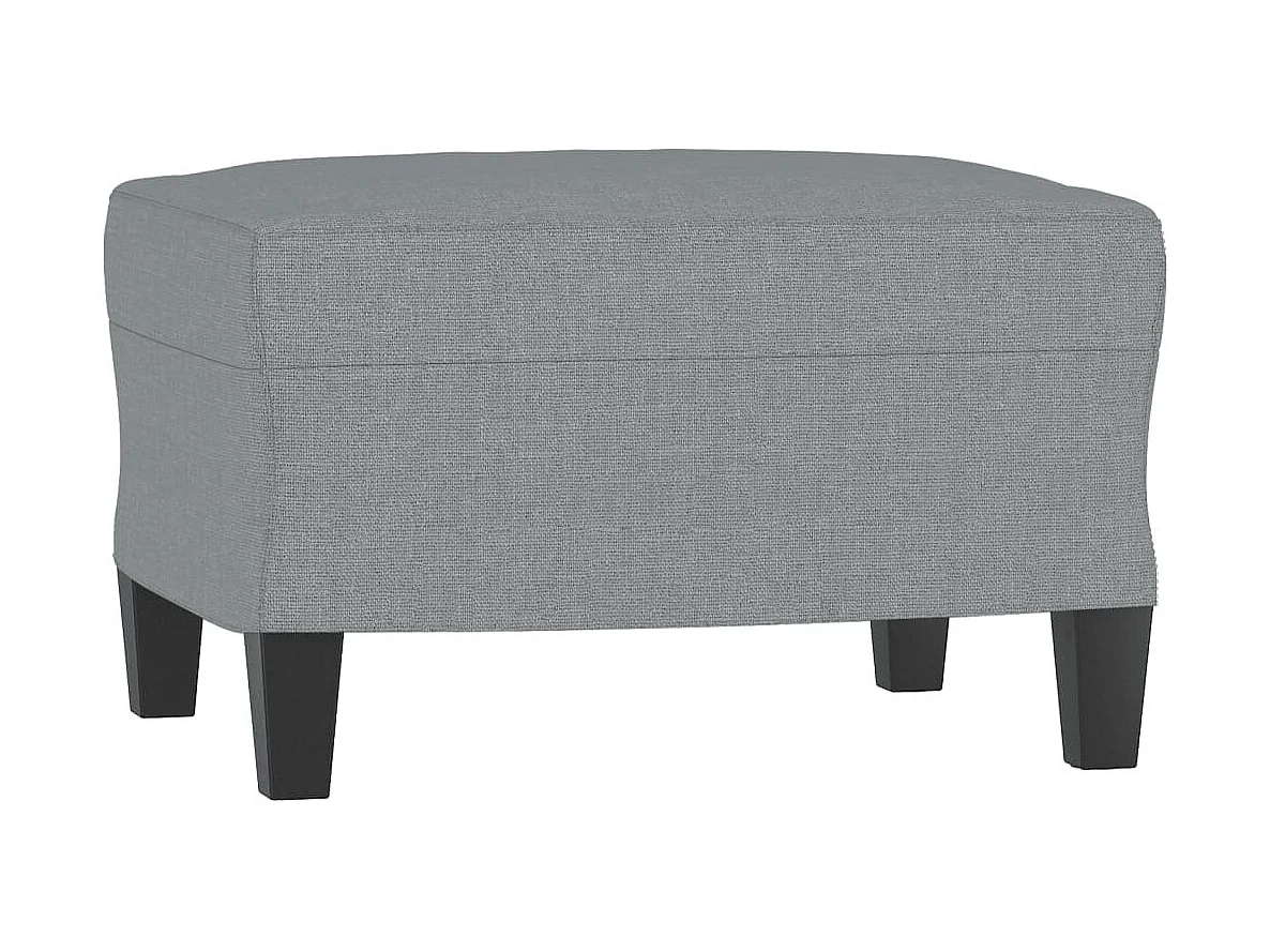 Fauteuil avec repose-pied Gris clair 60 cm Tissu