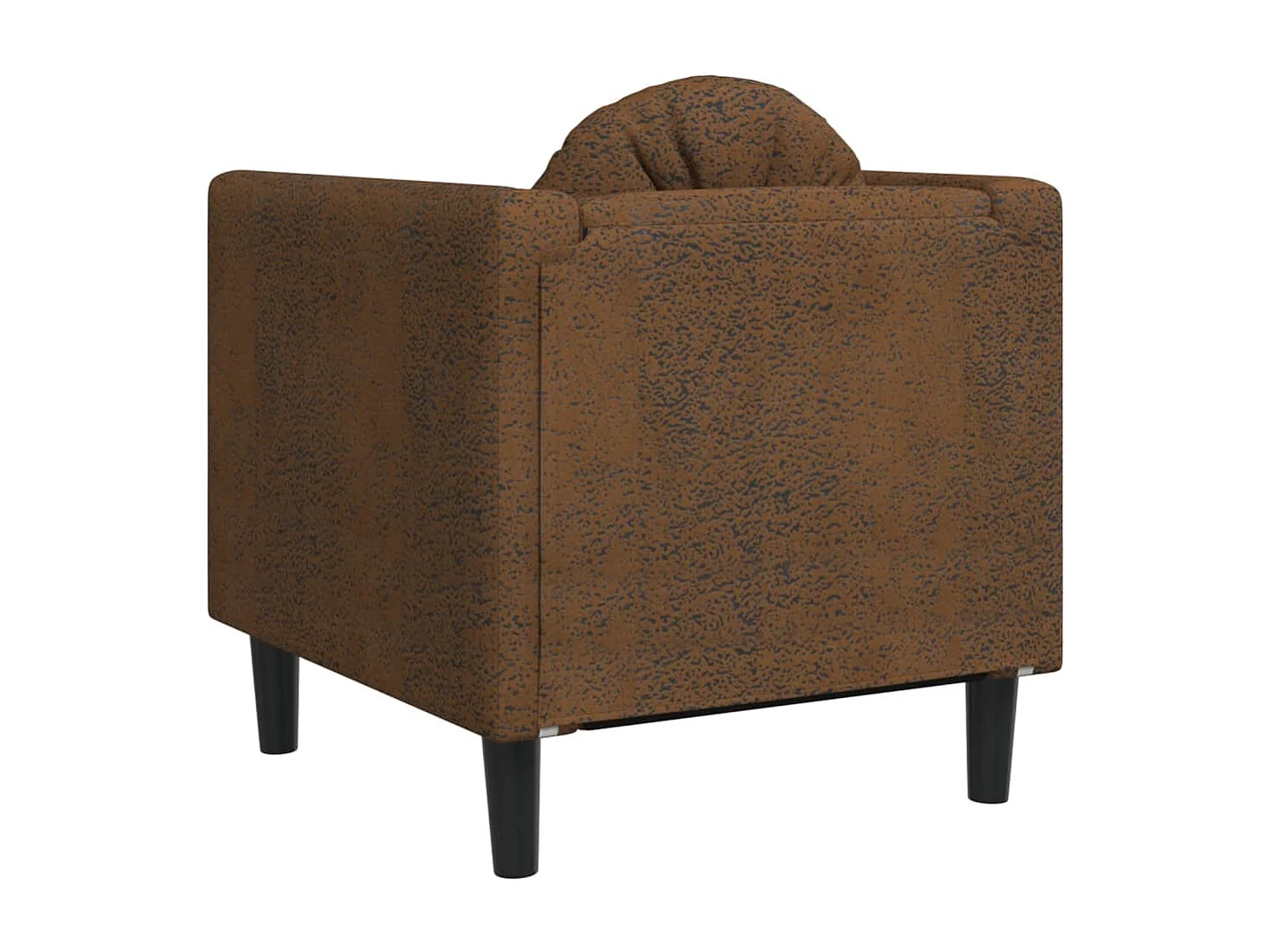 Fauteuil avec coussin marron velours